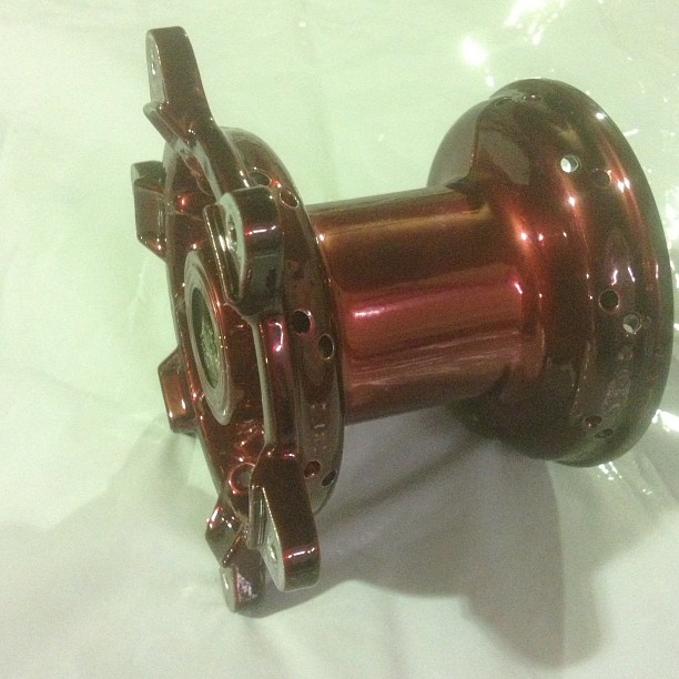 Customised hubs ready for the rebuild, #motocross#powder coating#wheels#glass bead blasting