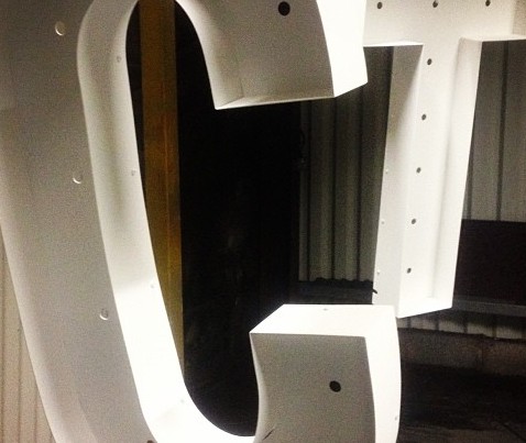 Letters freshly Powdercoated ready to see the light .. #powdercoating#electricalphabet#